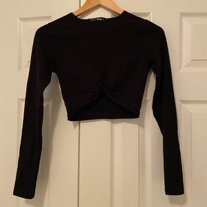 Sarah’s Day / WFA black long sleeve crop top